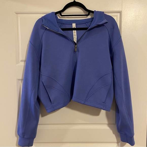 Lululemon Wild Indigo Modal Spacer Training Half-zip Pullover Hoodie - Picture 1 of 9